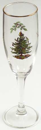 spode christmas tree champagne flutes