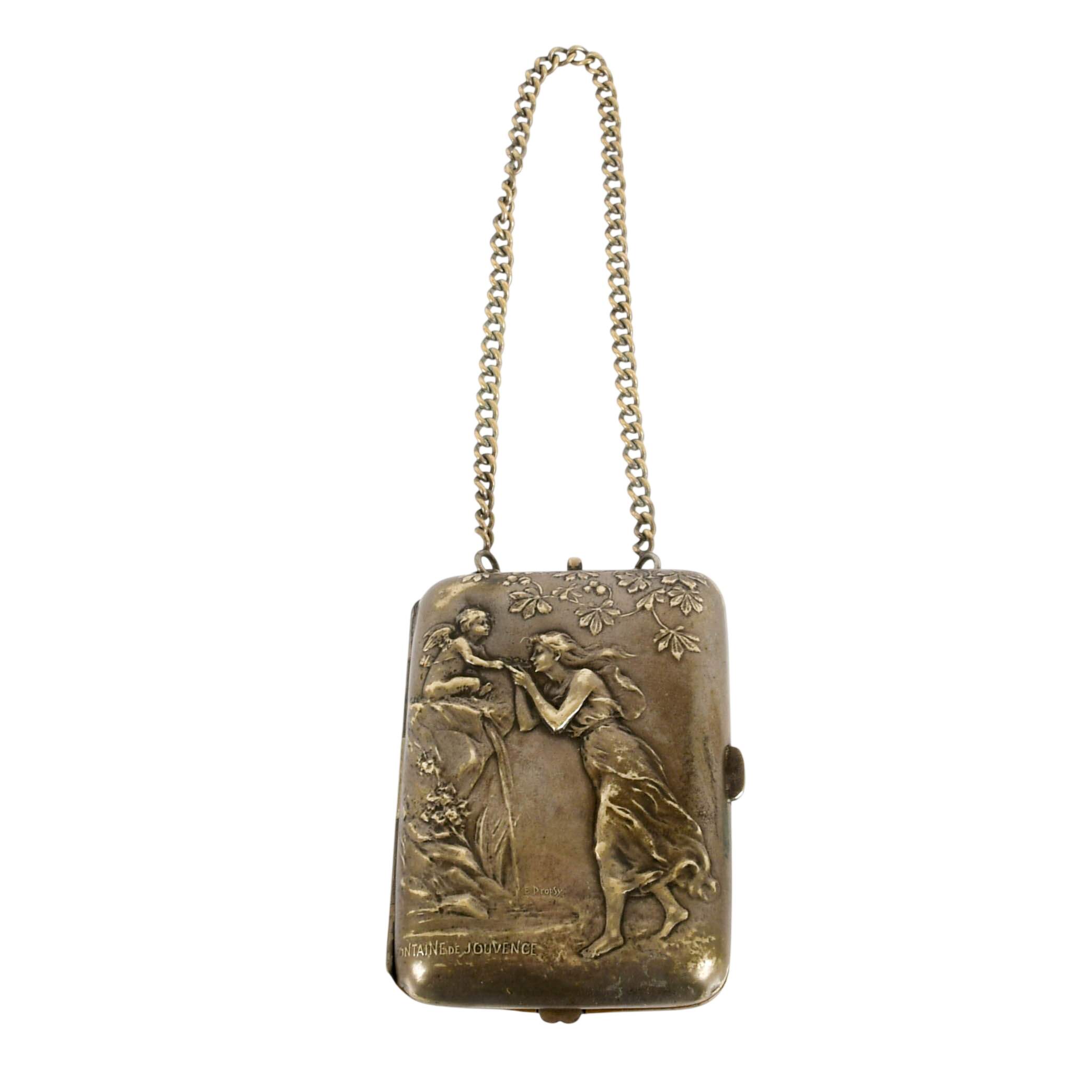 E. Dropsy "Fontaine De Jouvence" Silver Plated Dance Purse-2