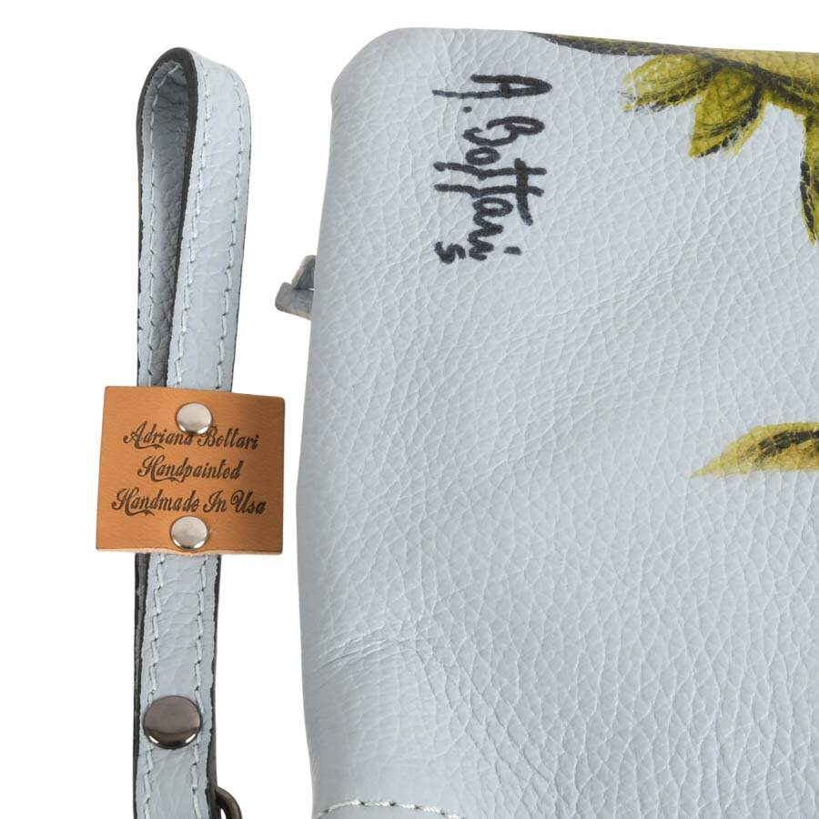 Signed Adriana Bottelori Hand-Painted Leather Purse-7