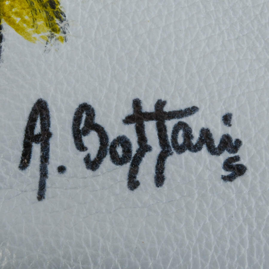 Signed Adriana Bottelori Hand-Painted Leather Purse-5