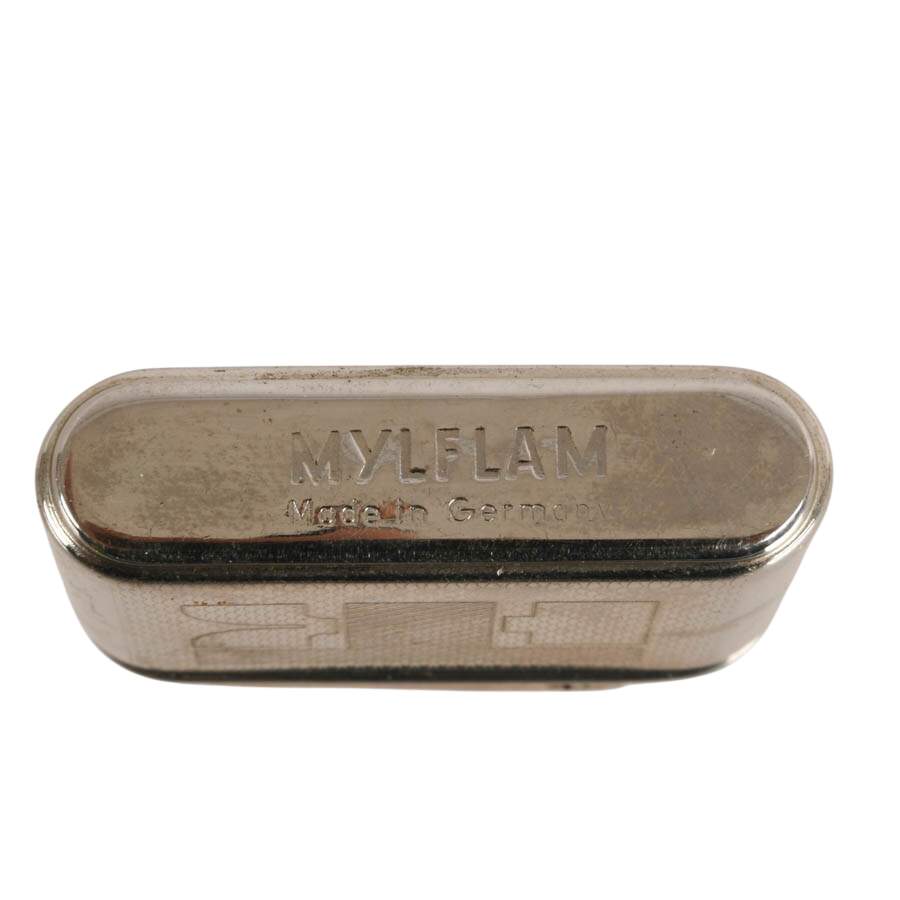 Colibri Laux Crocodile Cigarette Case & Mylflam Duplex Mercedes Lighter-8