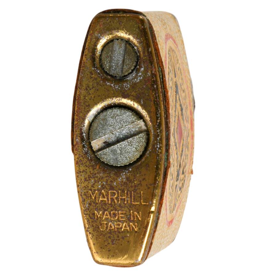 3 Mid-Century Modern Leather and Metal Lighters: Including Marhill & Evans-6