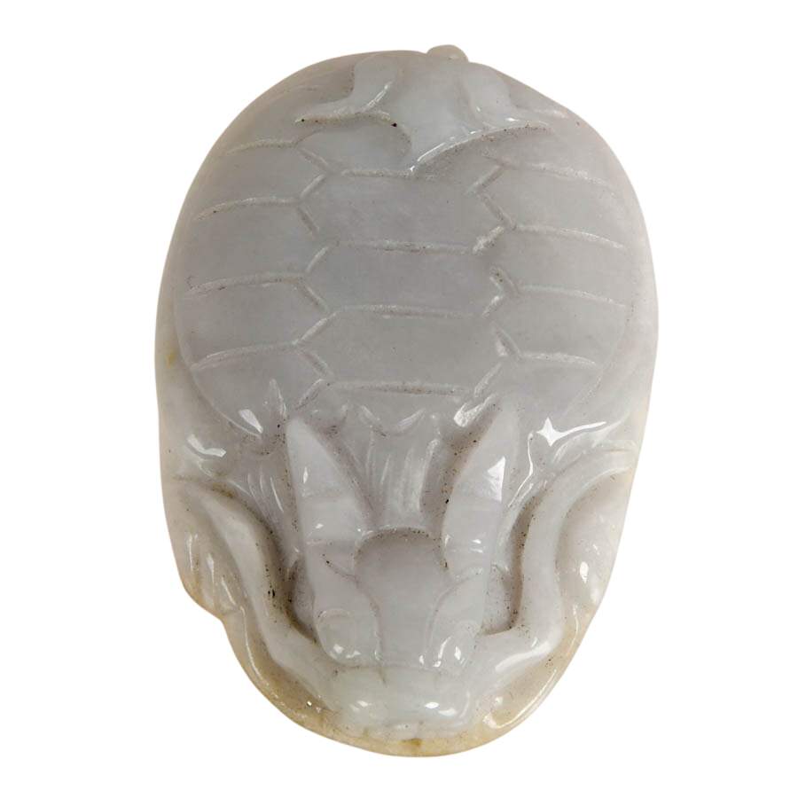 Carved Turtle Dragon Jadeite Pendant-1