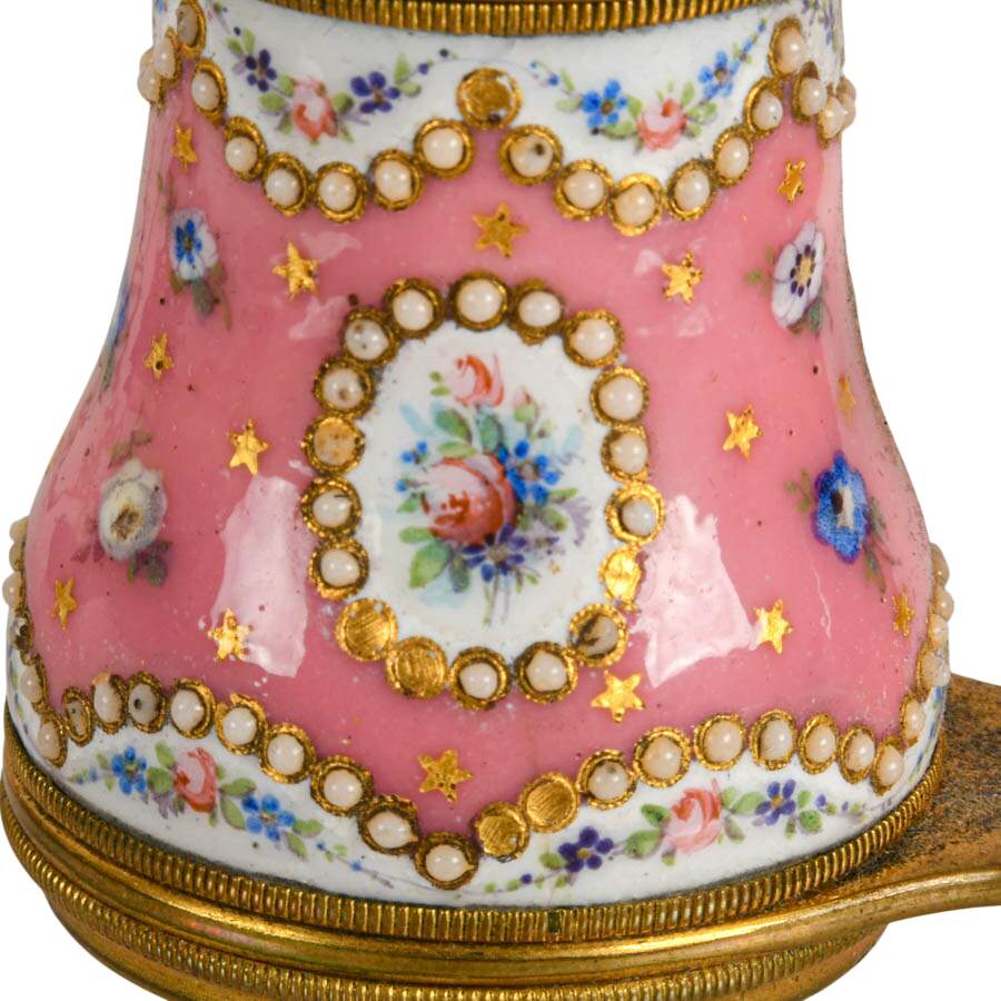 Antique Lemaire Paris Mother of Pearl, Brass, Enamel Opera Glasses-9