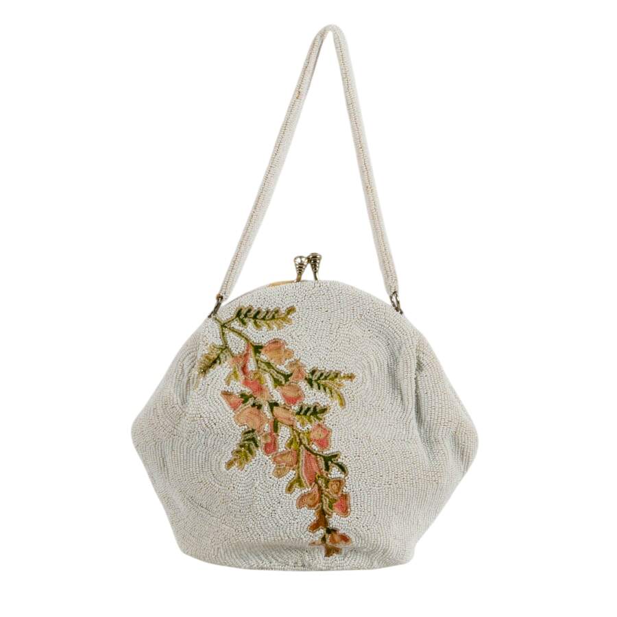 1950s Hand-Made Belgium Walborg Beaded and Embroidered Purse-1