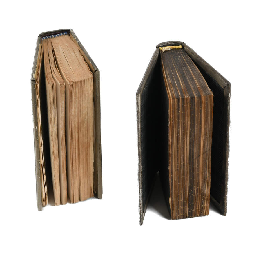 Pair of Silverplated Hebrew Siddur Avodat Prayer Books-3