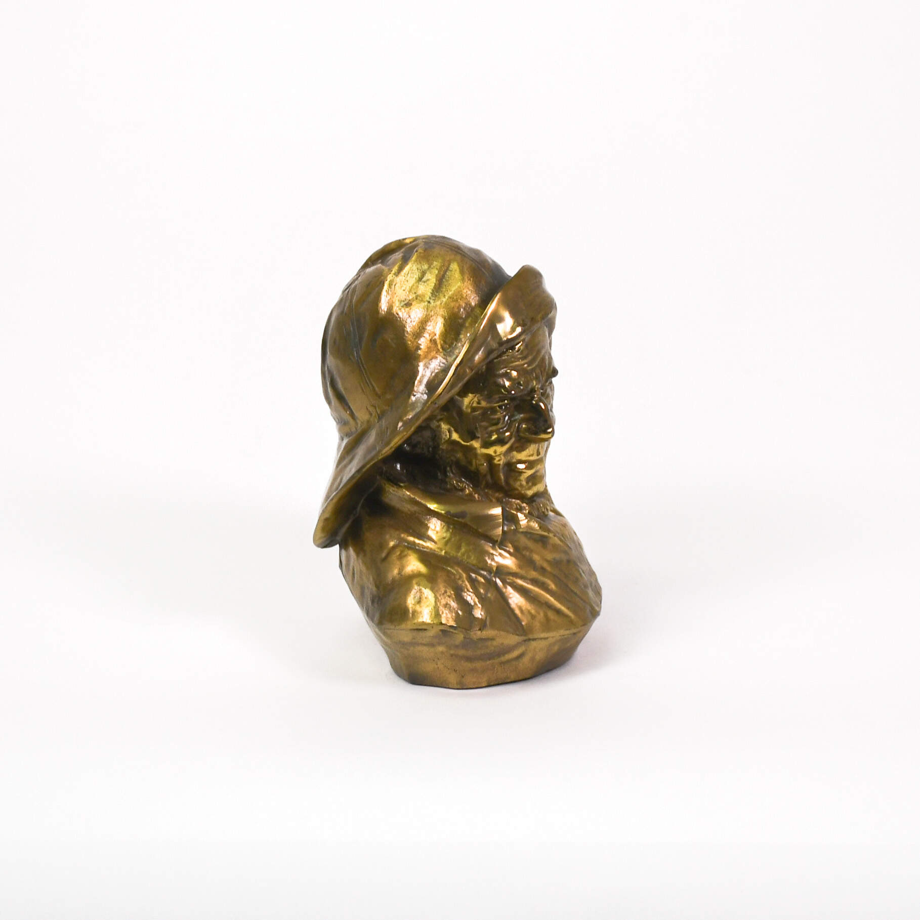 Vintage Brass Nautical Seaman P.M. Craftsman Bust-5