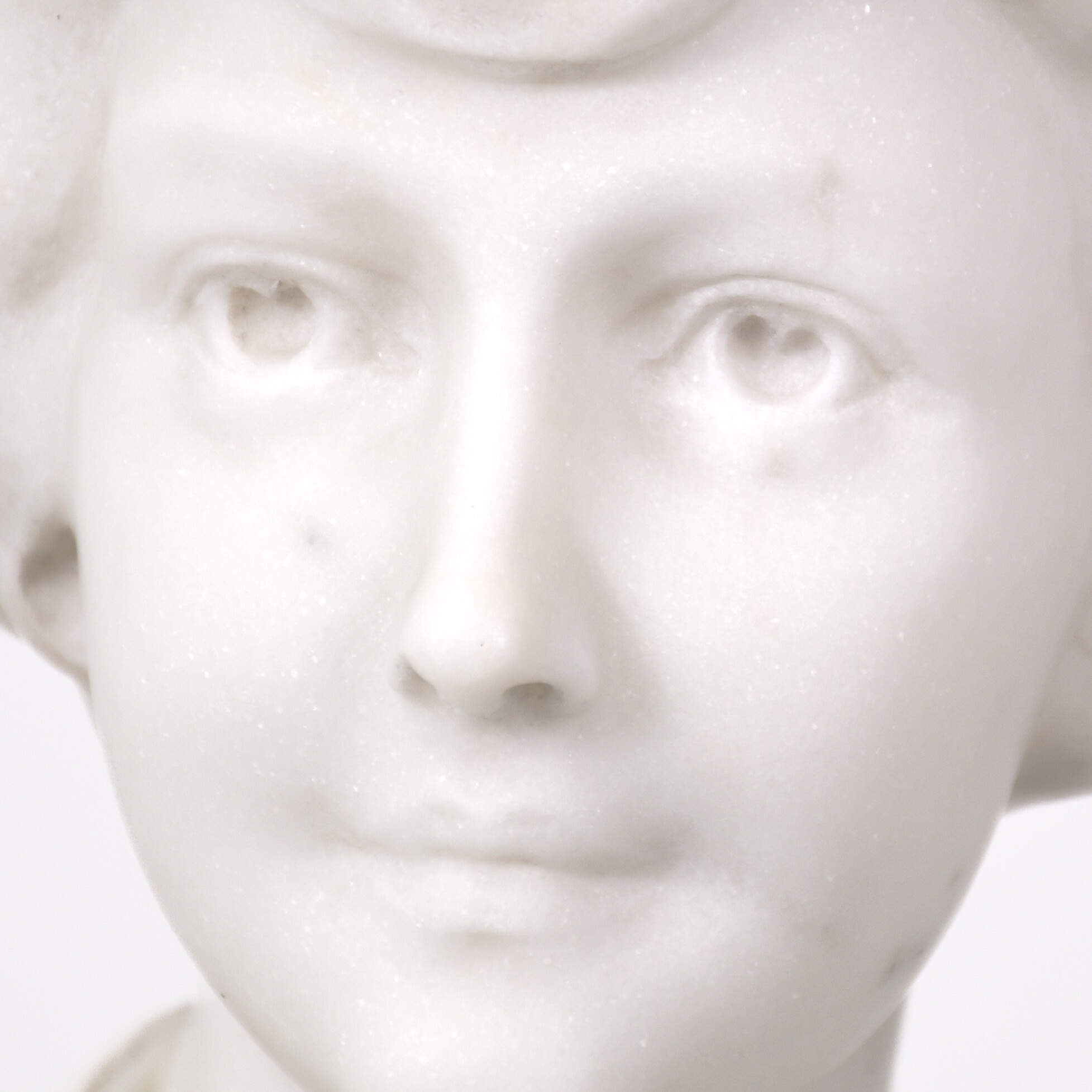 Antique Art Nouveau Signed A. Fraty Italian Alabaster Bust of Woman-10