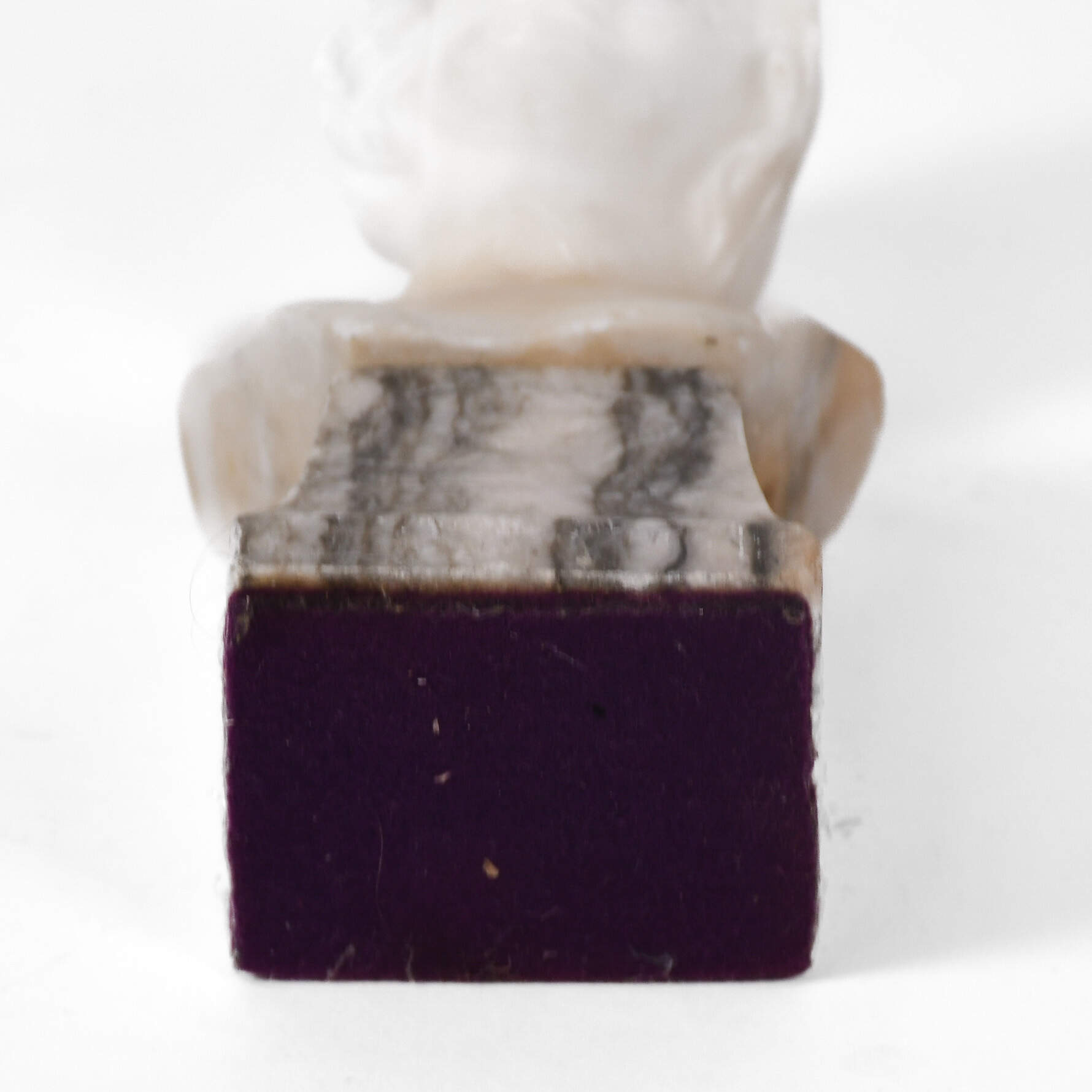 Art Deco Signed E. Beck Bust of Woman on Marble Base-5