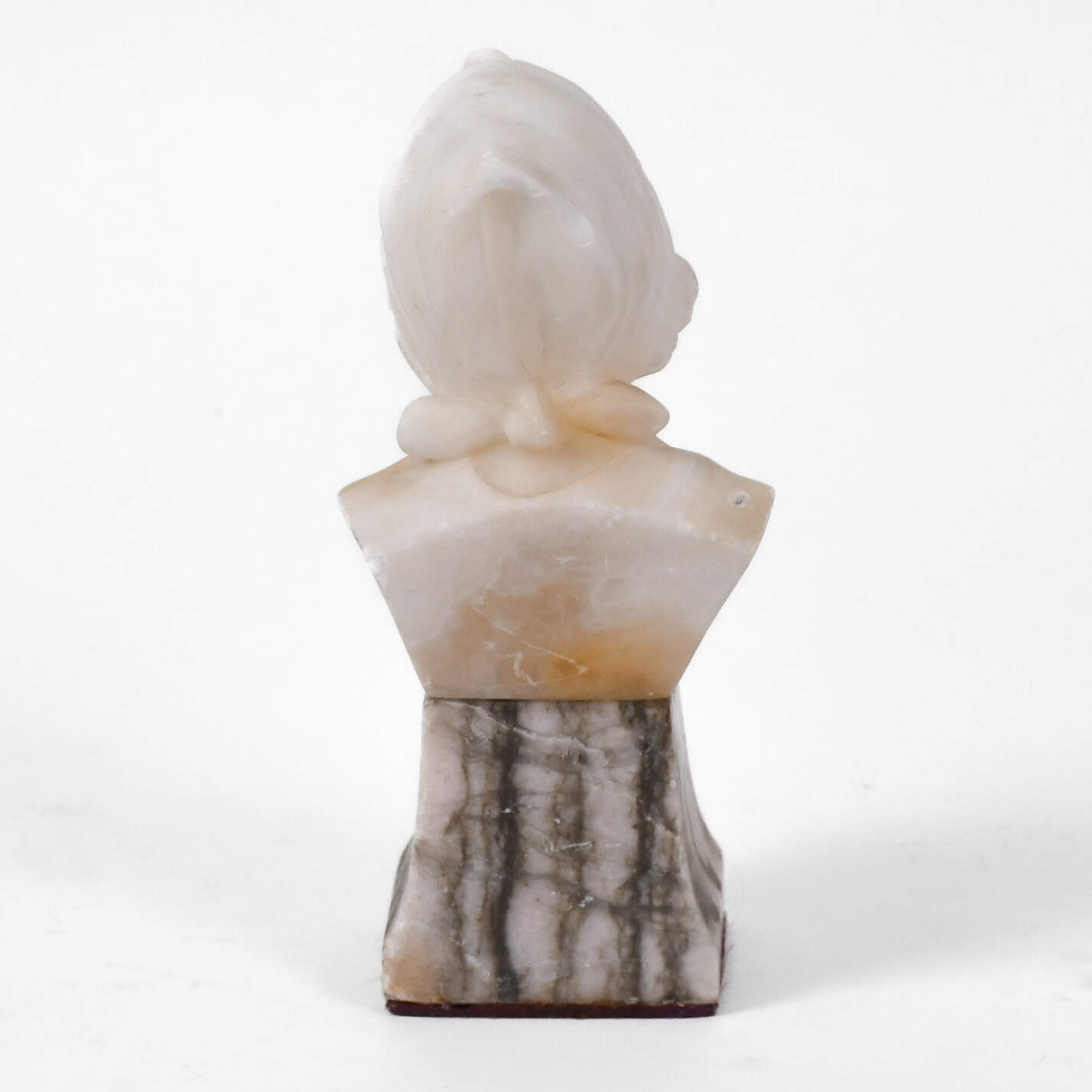 Art Deco Signed E. Beck Bust of Woman on Marble Base-3