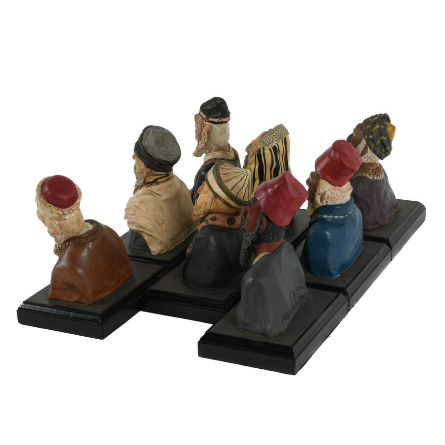 Lot of 8 Signed Clay Religious Men Busts-7