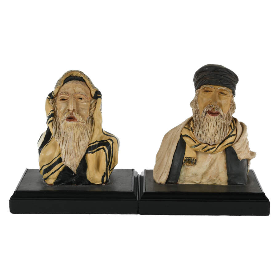 Lot of 8 Signed Clay Religious Men Busts-4