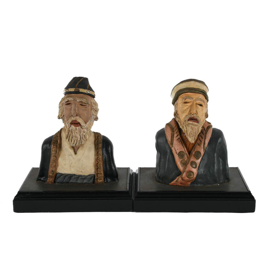 Lot of 8 Signed Clay Religious Men Busts-3
