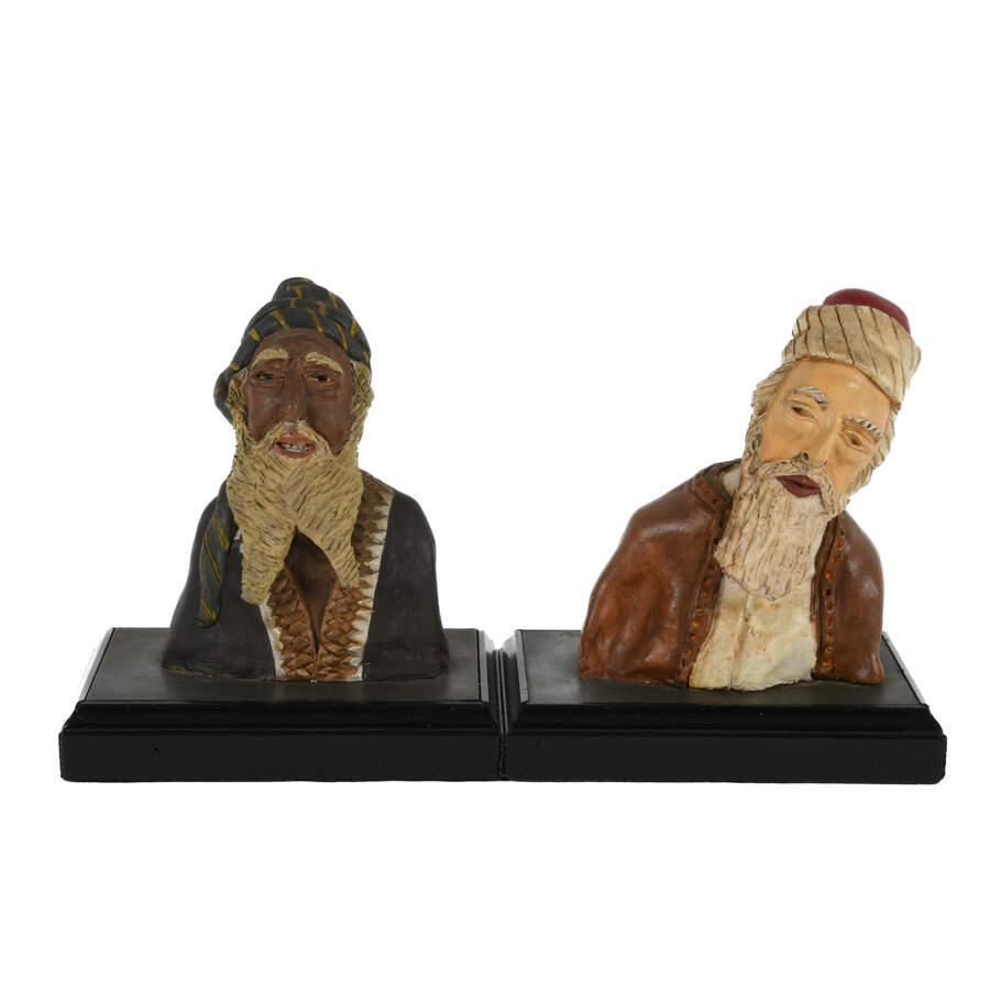 Lot of 8 Signed Clay Religious Men Busts-2