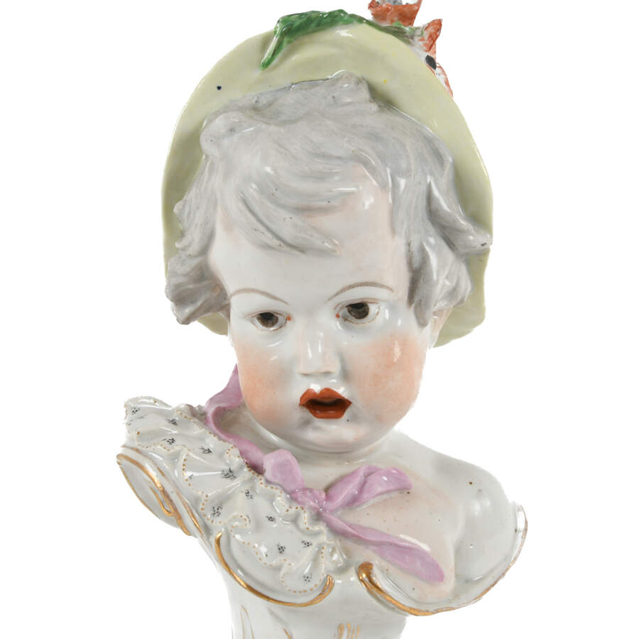 Pair of Antique Edmé Samson et Cie Four Seasons Series Allegory Busts-5