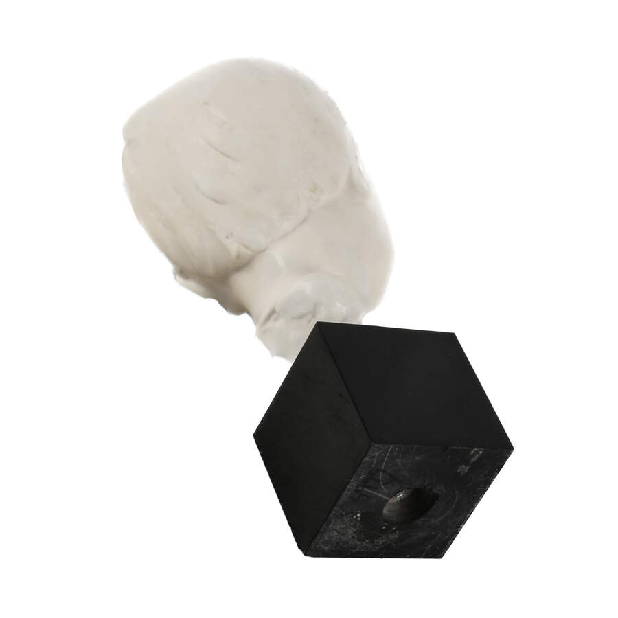 French Mix Composition Bust of a Young Boy on Base-7