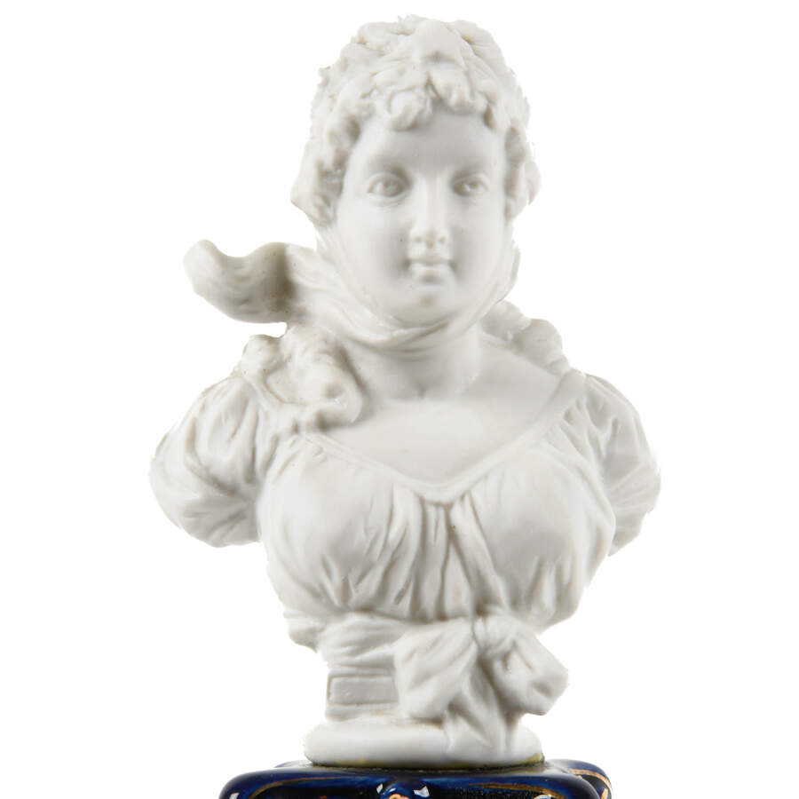 Antique French Bisque Porcelain Figural Bust-5
