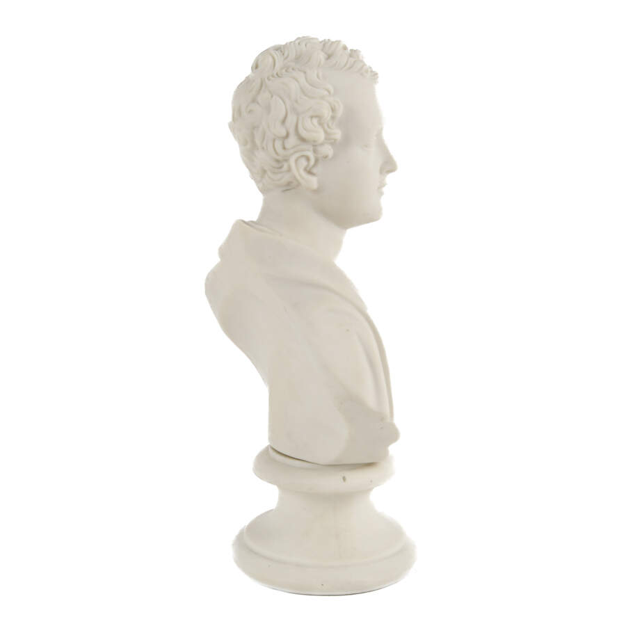 Victorian Miniature Parian Bust of Lord Byron-4