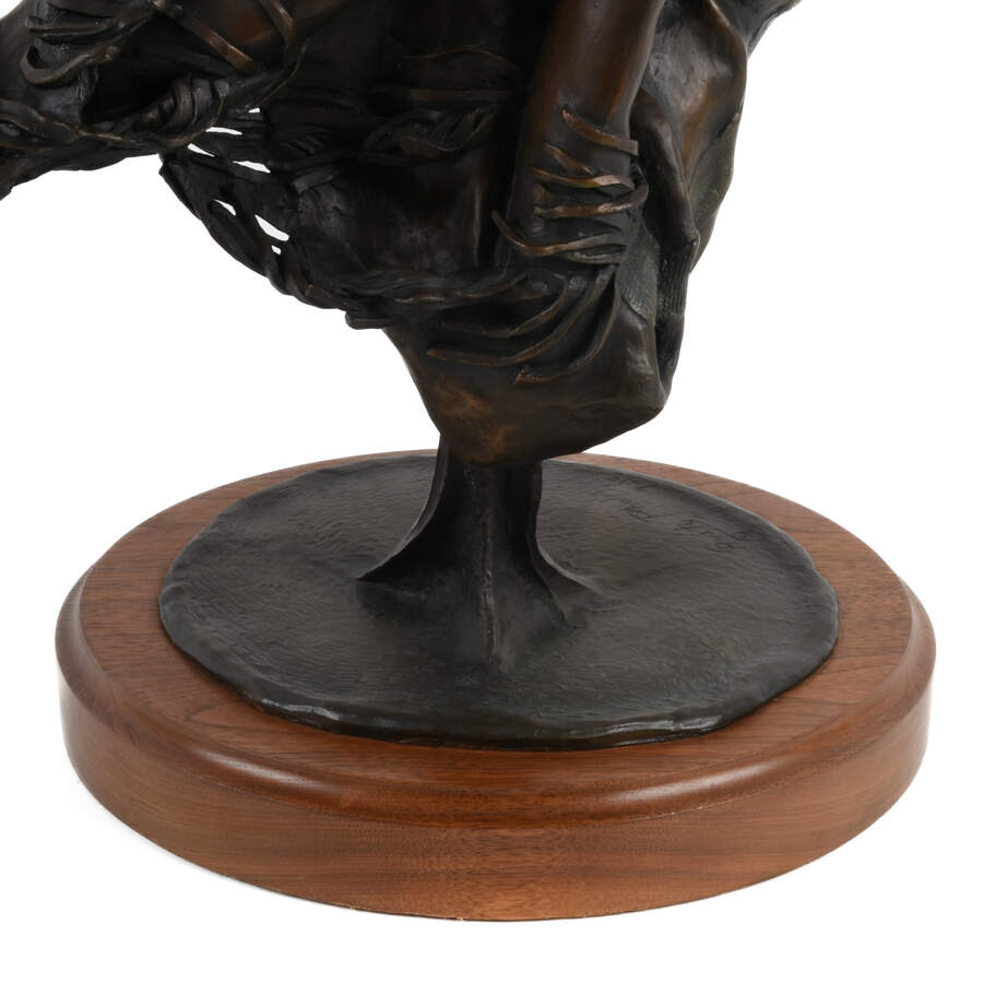 Rusty Phelps Signed Limited Number Untitled 1974 Bronze Bust-4