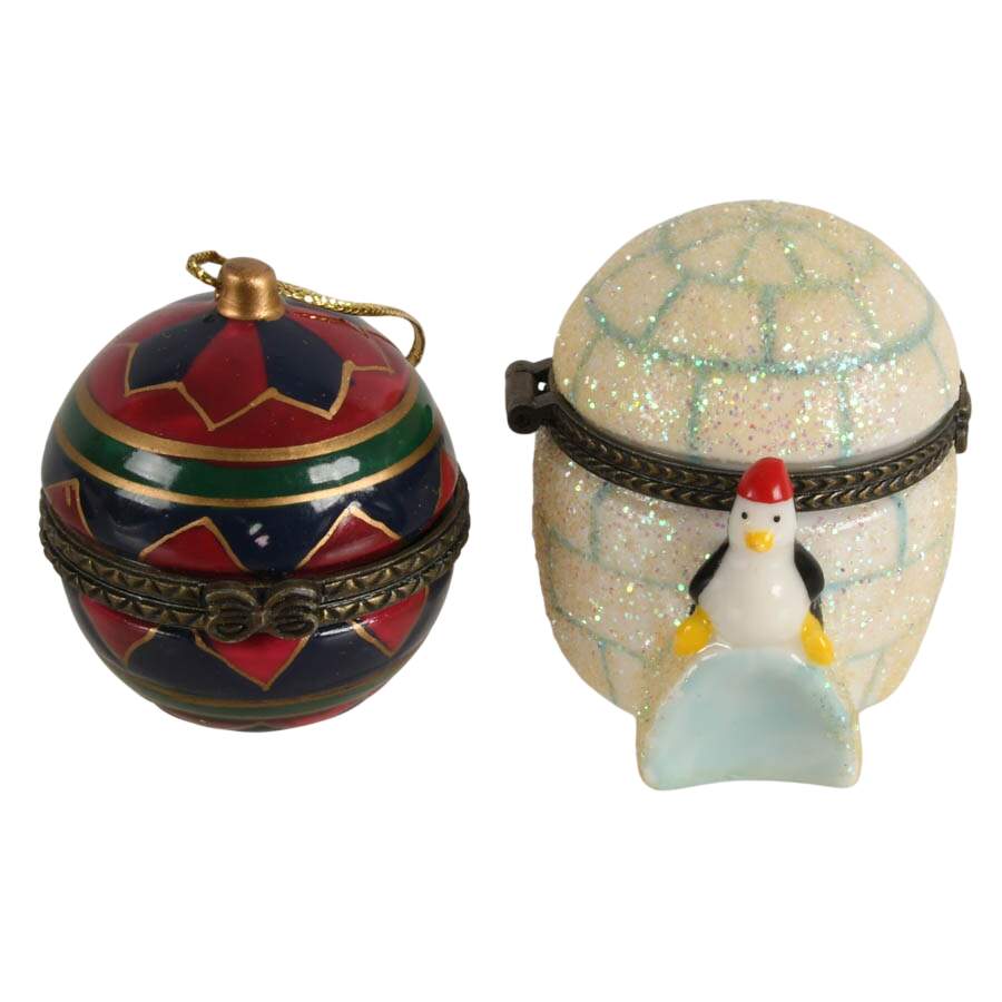 Six Christmas Porcelain Jewelry Boxes-3
