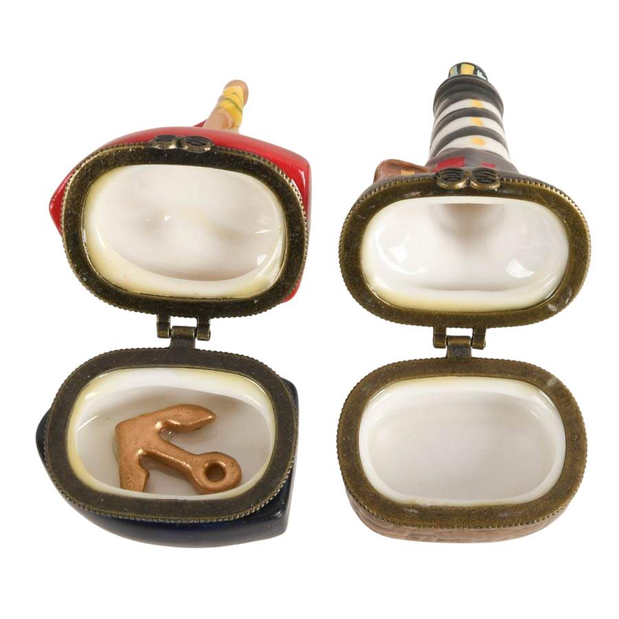 Seven Porcelain Nautical Trinket Boxes-10
