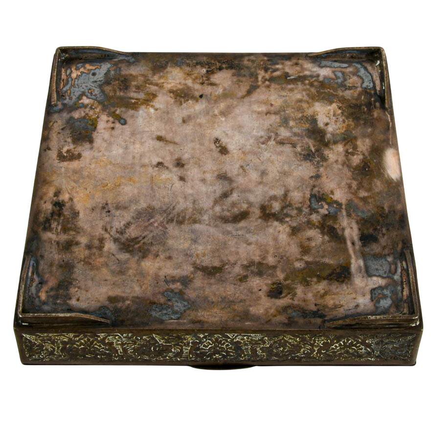 Engraved Persian Silver Box with Family Scene-7