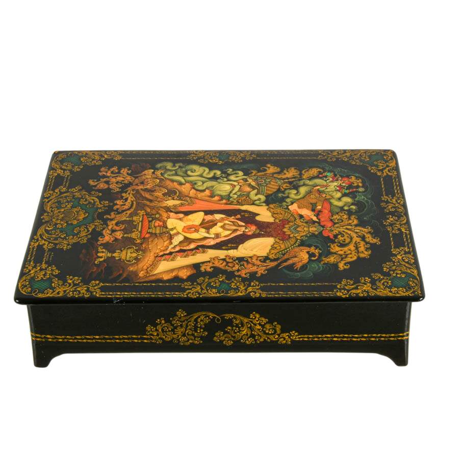 Russian Hand-Painted Lacquer Box Depicting Sadko-3
