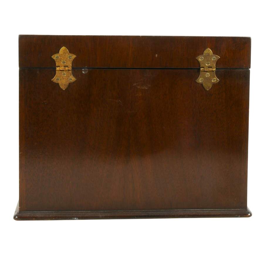 Antique George III Serpentine Front Knife Box-6