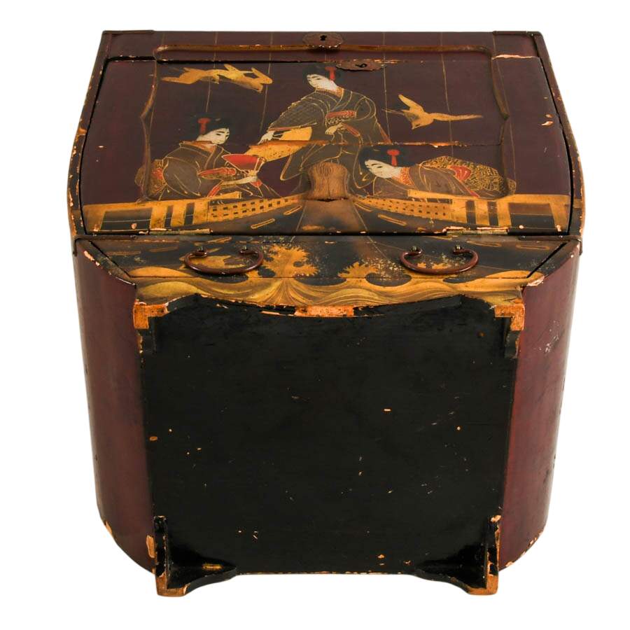 Japanese Meiji Period Lacquerware Kodansu Storage Cabinet-12