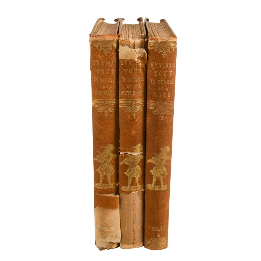 Antique 1855 Doctor Syntax Three Tours Complete 3-Volume Set-2