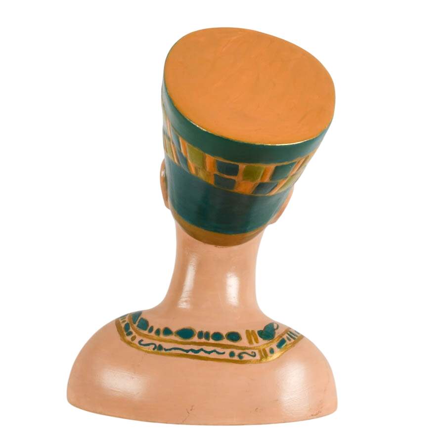 Hand-Painted Egyptian Queen Nefertiti Bust-4