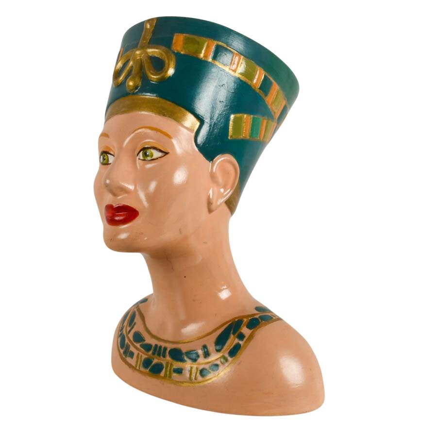 Hand-Painted Egyptian Queen Nefertiti Bust-2