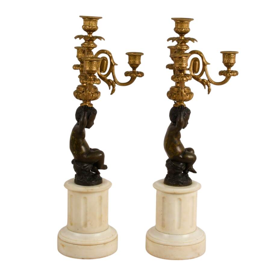 Pair of 19th-Century French Louis XVI-Style Candelabras-6