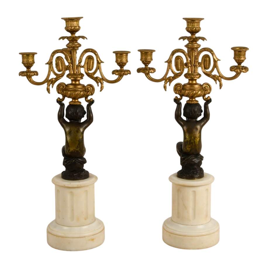 Pair of 19th-Century French Louis XVI-Style Candelabras-5