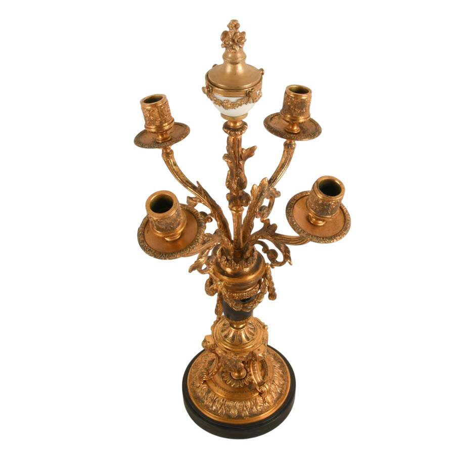 Antique French-Style Gilt Bronze Candelabra-2