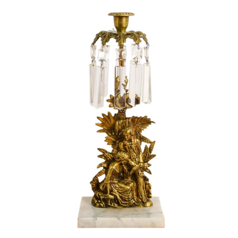 Antique Trio of Girandole Candlesticks-9