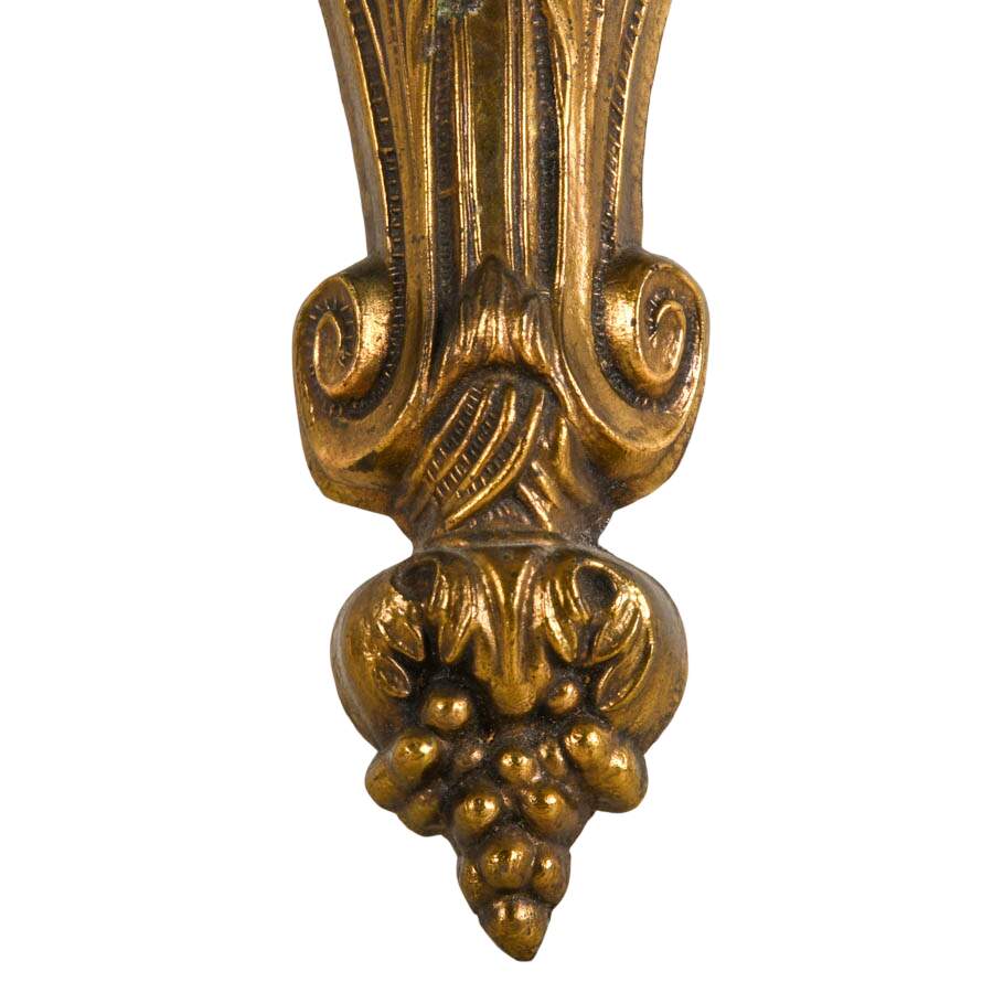 Antique Pair of French Louis XVI-Style Metal Cherub Wall Candleholder-7