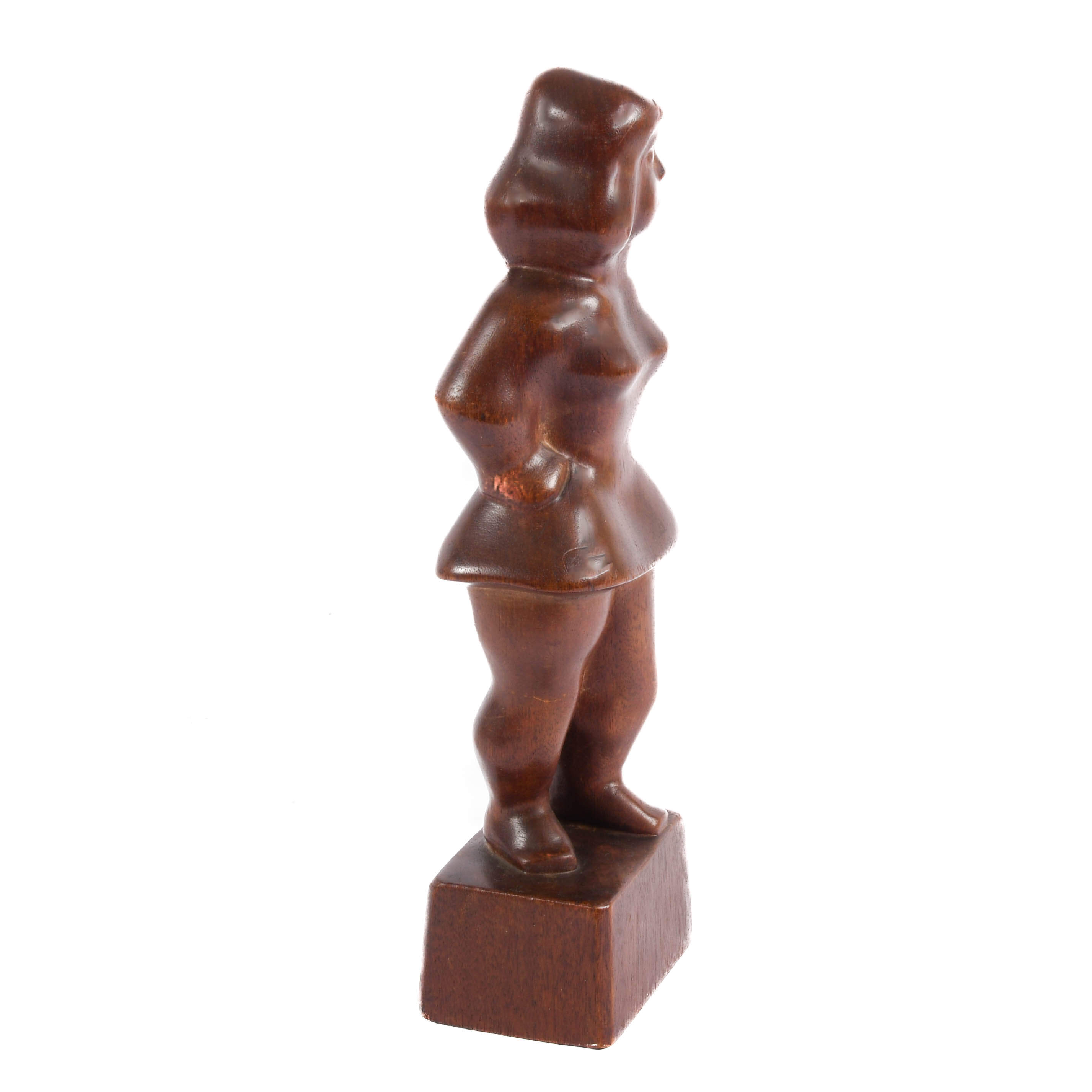Chaim Gross Carved Wood "Circus Girl" Figure-13