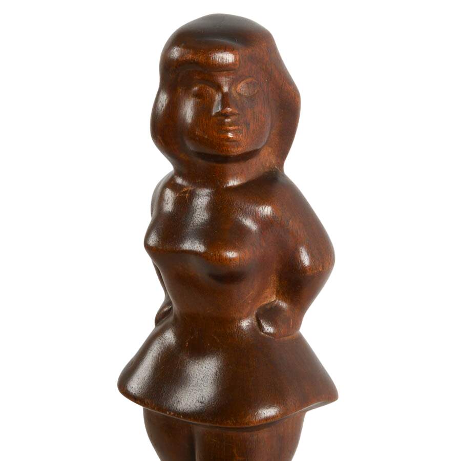 Chaim Gross Carved Wood "Circus Girl" Figure-2