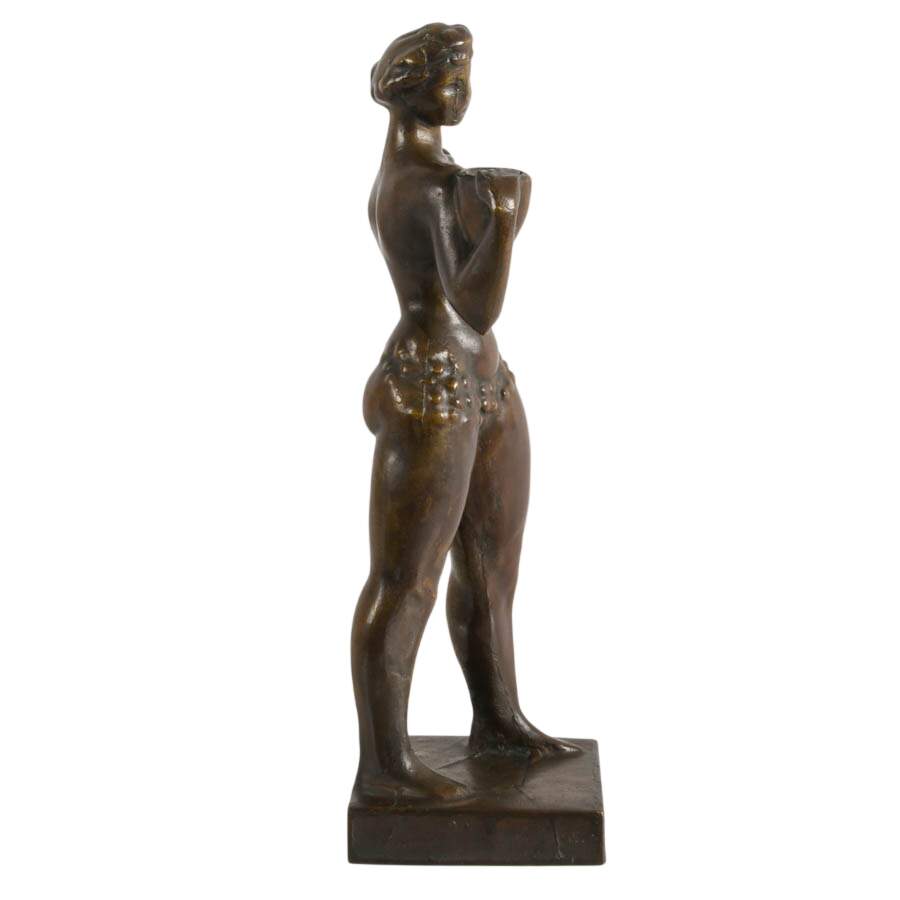 Signed Bronze Waterbearer Statuette-9