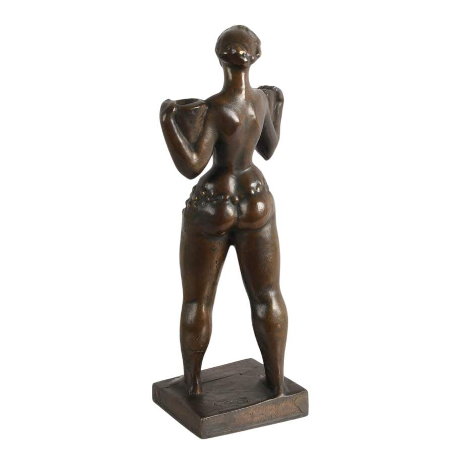 Signed Bronze Waterbearer Statuette-6