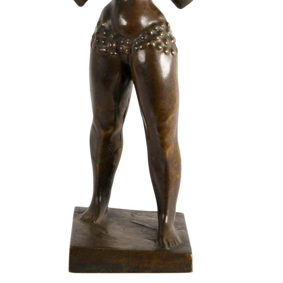Signed Bronze Waterbearer Statuette-3