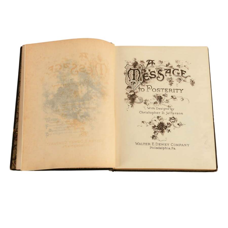 Antique Early 20th Century "A Message to Posterity" Family Register Book-2