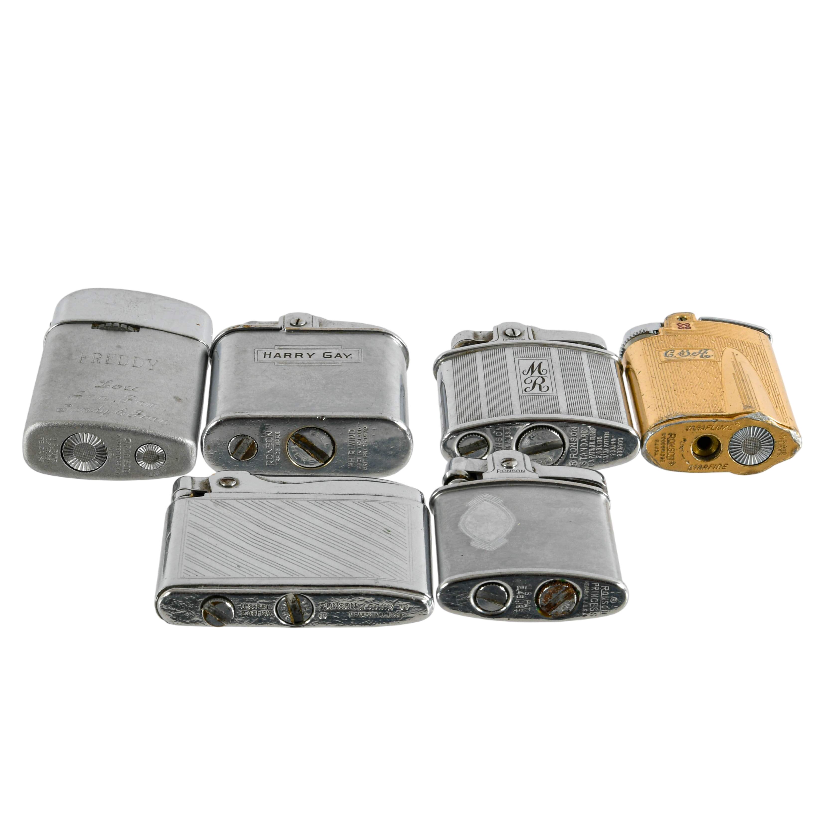 Grouping of Six Ronson Lighters-8