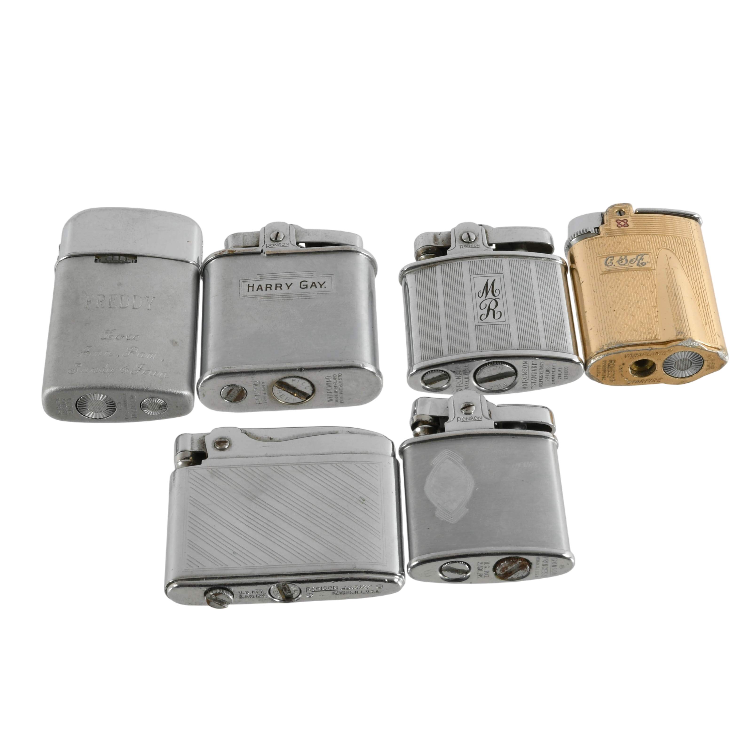 Grouping of Six Ronson Lighters-7
