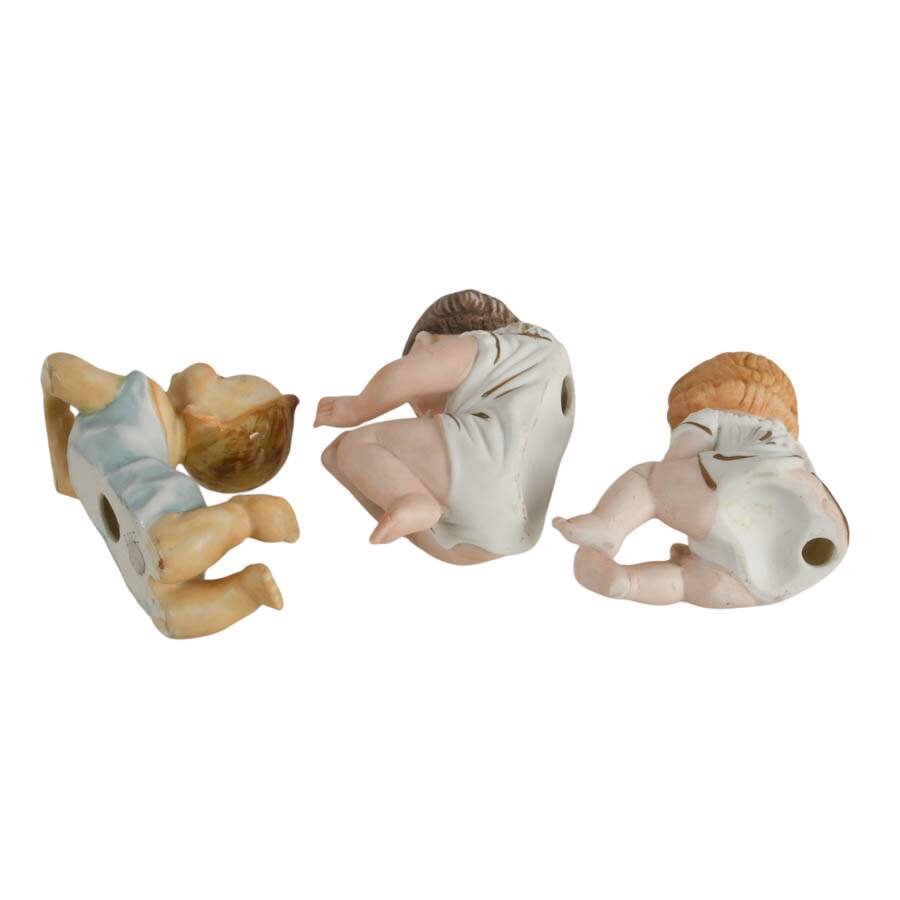 Trio of Japanese Bisque Piano Babies-4