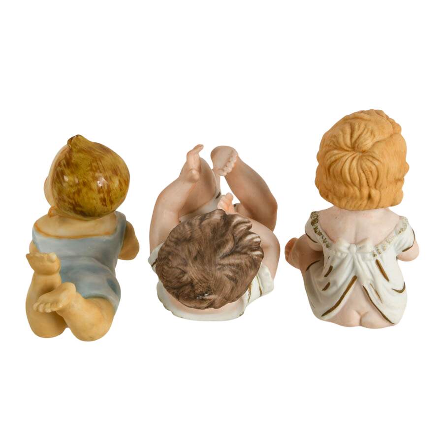 Trio of Japanese Bisque Piano Babies-3