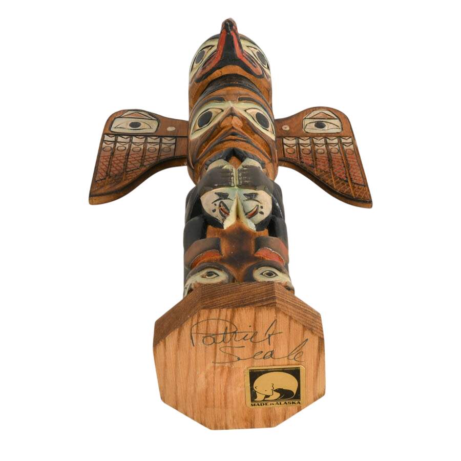 Alaska Black Diamond "The Legend of Fog Woman" Wooden Totem Figure-10
