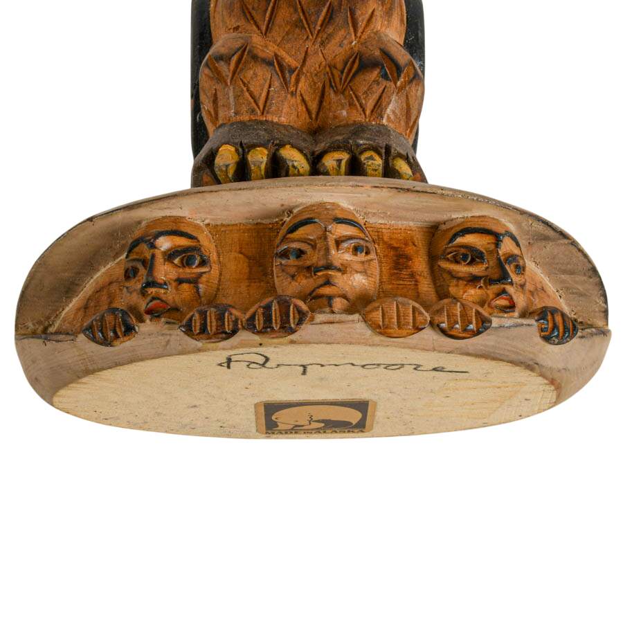 Alaska Black Diamond "The Legend of Mandkind" Wooden Totem Figure-7