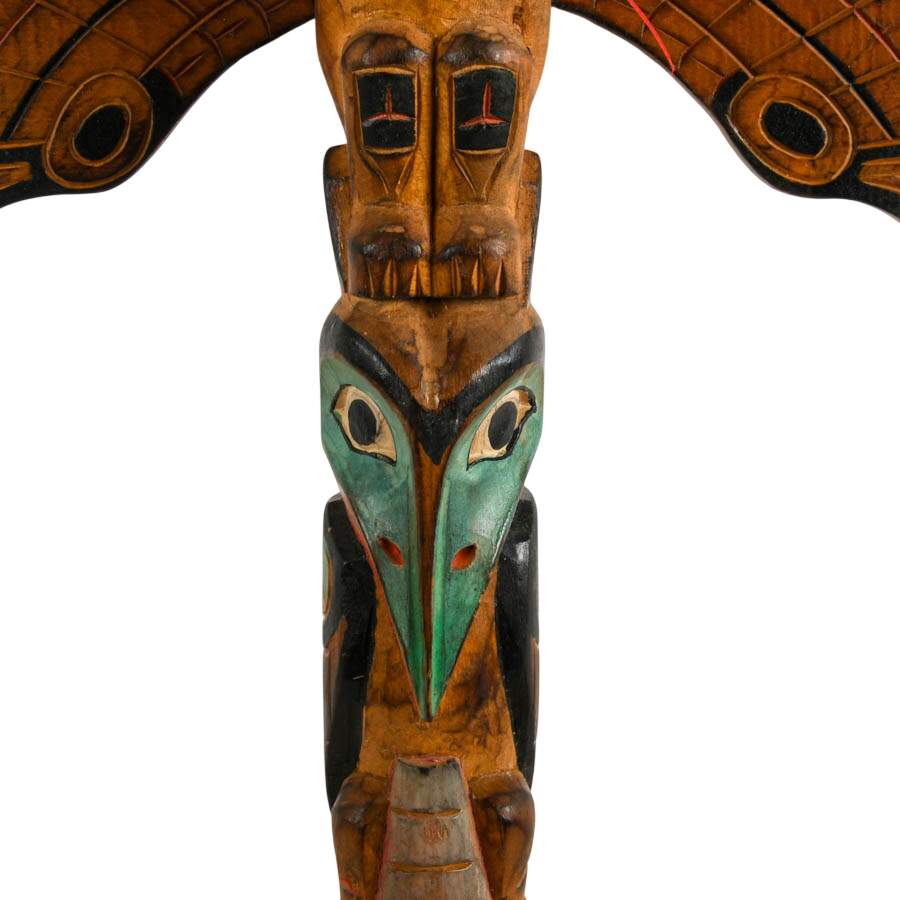 Alaska Black Diamond "Shaman's Daughter" Wooden Totem Figure-6